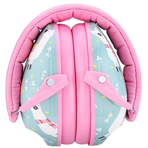 Snug Kids Earmuffs – Noise Reduction for Toddlers & Children – Adjustable, Lightweight, Foldable, Soft & Comfortable - color: Llamas