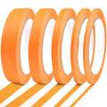 5 Rolls Pinstripe Tape - Masking Tape 1/16", 1/8", 1/4", 1/2", 3/4" - Thin Painters Masking Automotive Tape for DIY, Car, Auto, Paint, Art, Tumblers (Orange) - color: Orange