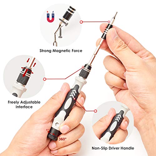 SHARDEN 122 in 1 Precision Screwdriver Set With CR-V Steel Bits(Grey) - color: Grey