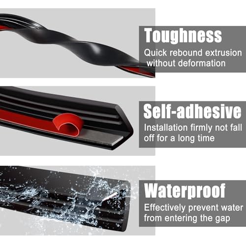 AUTOXBERT 4M/13Ft Car Window Side Seal Strip V Shape Rubber Seal Weather Strip Car Front Rear Window Trim Edge Moulding Weatherstrip for Waterproof Anti Noise Dust Sound Insulation Trim Molding