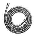 OFFO Shower Hose, 120 in Kink Free Stainless Steel Shower Hose Attachment Electroplating Handheld Shower Head Hose Flex Hoses Extension with Brass Insert & Nut for Pet Bathing Cleaning, Chrome - color: Chrome, size: 120 in