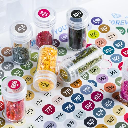 forever young 1-Pack Diamond Art Storage Container, 60-Grid Bead Organizer - size: 1 Pack (60 Jars)