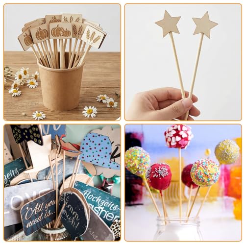 30PCS Wooden Dowel Rods, 10" X 6mm Dowel Rods Wood Sticks Wooden Dowels Round Unfinished Wood Sticks for Crafts Arts and Diyers
