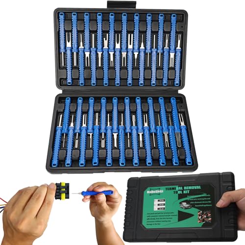 41 Pcs Terminal Pin Removal Tools with Blow-Molded Case, Blue - color: Blue