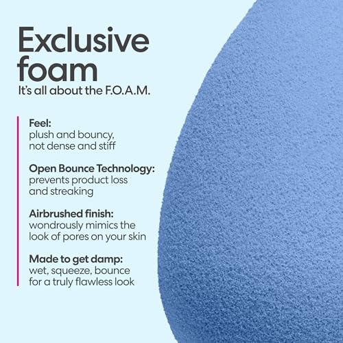 Beautyblender Denim Makeup Sponge, Streak-Free Finish, Vegan - color: Denim (Limited-Edition)