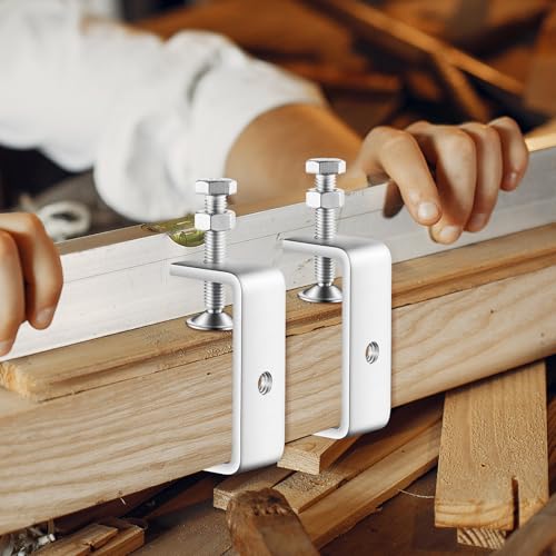 10 Pcs 304 Stainless Steel C Clamp Mini Tiger Clamp 1Inch Heavy Duty Metal U Clamps with Stable Wide Jaw Opening for Mounting Metal Working Woodworking(10 Pcs, 4 Inch) - size: 4 Inch
