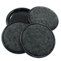 8Pcs Felt Furniture Sliders, Round, 2.5 inch Dia, Black/Gray - size: Round, 2.5 inch Diameter