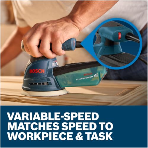 BOSCH ROS20VSC Palm Sander, Variable Speed Random Orbital Sander - style: Industrial
