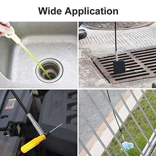 DR.PEN Flexible Grabber Claw Pick Up Reacher Tool (Drain Clog Remove Tool), With 4 Claws Bendable Hose Pickup Reaching Assist Tool for Litter Pick, Home and Kitchen Sink, Drains, Toilet (35.4 inch) - style: 35.4inch