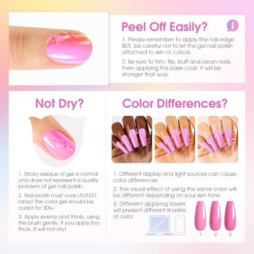 ROSALIND 30pcs Colors Gel Nail Polish Set with Cateye Gel and Base Top Coat | 20 Nude Pink Red Blue Color Gel Polish,5pcs Cat Eye Gel Nail Polish,Blooming gel,3Pcs Glossy Matte Glitter Top Coat,Base Coat - color: All Moods 25+5 Colors