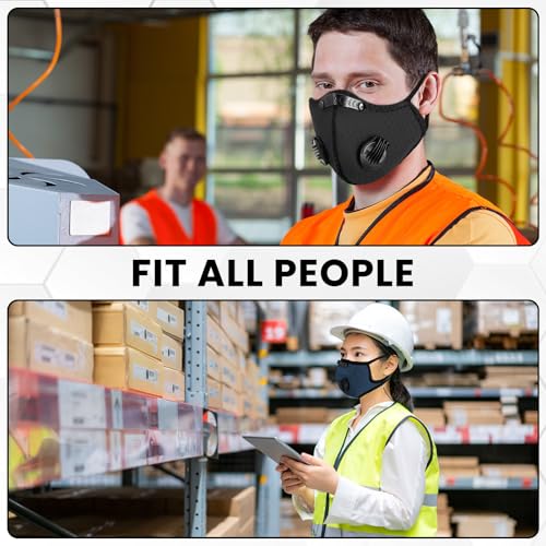 Threlaco Dust Mask Reusable - color: Black, Navy Blue