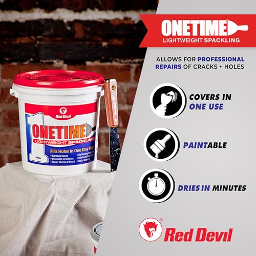 Red Devil 0550 Onetime Lightweight Spackling, 10.1 oz. Cartridge, White, 1 Pack - size: Pack of 1, style: 10.1 oz