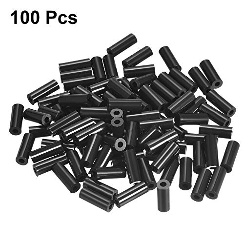 uxcell Nylon Round Spacer Washer 3.2mm ID 7mm OD 18mm Height for M3 Screws Black 100Pcs - size: 3.2mmx7mmx18mm