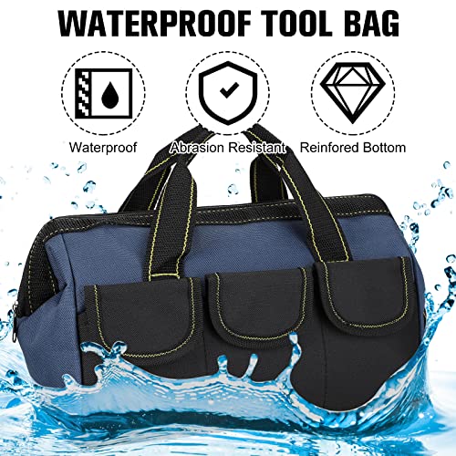 Sanwuta 3 Pack 18 Inch Tool Bags, Classic, Blue - color: Blue, size: 18 Inch, style: Classic