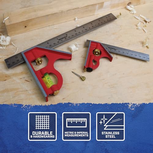 Combination Square Twin Pack 150mm (6in) & 300mm (12in)