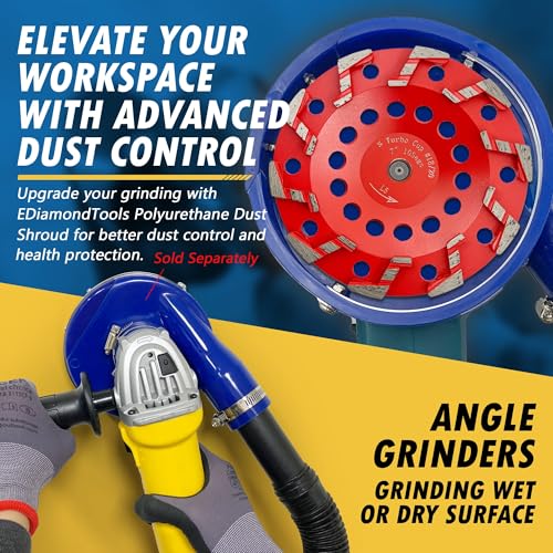 7" Diamond Grind Wheel 10 S Seg Concrete & Coating 5/8"-11 Threaded Arbor - style: 7" Diameter / 10 S Segments