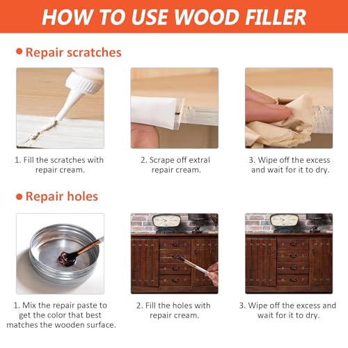 Wood Furniture Repair Kit,Set of 36 Laminate Floor Repair Kit Wood Filler - size: 0.74 Ounce (Pack of 36)