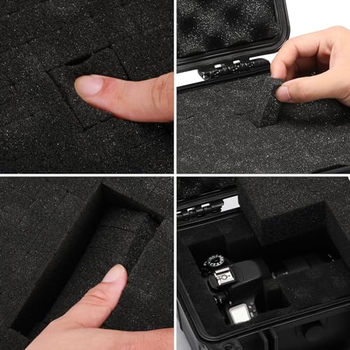 Mayouko Portable Tool Box with Shock- Proof Sponge, Water Proof Grade IP67, Waterproof Hard Case with Foam Insert, Handheld Gimbal Explosion-Proof Box, Waterproof Hard Case, 10.6 x 9.7 x 6.9 inch - size: 10.4"Lx 9.4"Wx 6.9"H