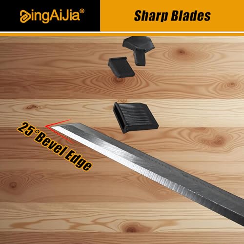 4 Pcs Wood Chisel Set for Woodworking (1/4", 1/2", 3/4", 1")
