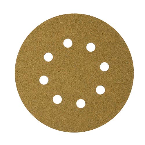5-Inch 8-Hole Hook and Loop Sanding Discs, Orbital Sander Sandpaper Discs, 100 Pieces Round Sandpaper Set, 120 Grit - size: 120-Grit
