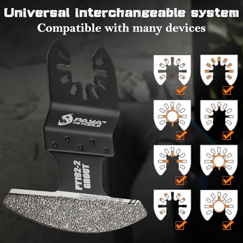 3-Pack Diamond Oscillating Grout Removal Blade - color: Diamond-Grit Edge