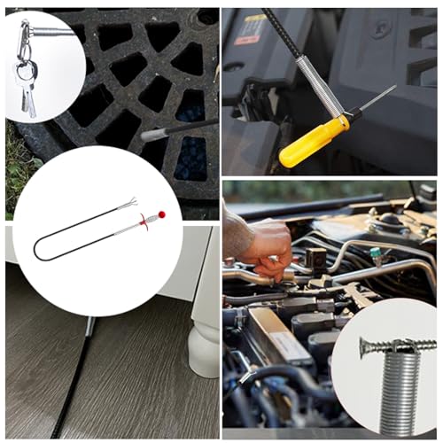 Upgraded Drain Snake, 76 inch Hair Drain Clog Remover Tool ， Sink Snake Drain Clog Remover for Sewer Kitchen Bathroom - style: 76IN