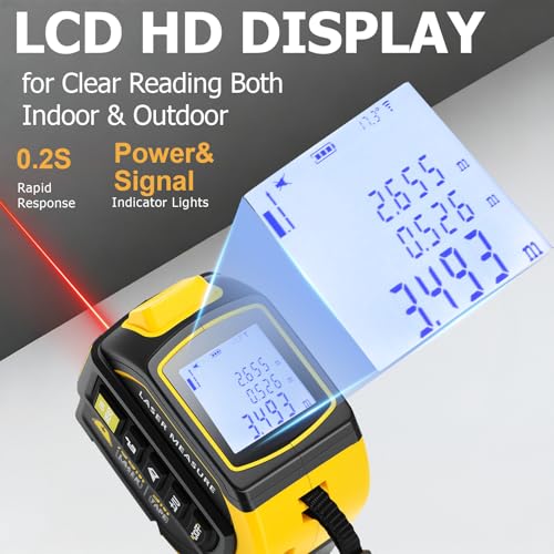4-in-1 Digital Laser Tape Measure 328ft/100m with 16ft/5m Tape