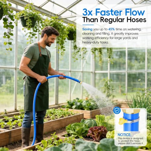 SPECILITE Hot/Cold Rubber Garden Water Hose 5 ft x 1", -50℉ to 190℉, Blue - color: 1'' Blue, size: 5 FT