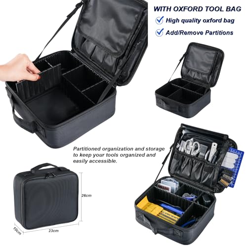 124Pcs 3D Printing Accessory Tools with Tool Bag for Remove/Trim and Finish 3D Print Includes Deburring Tool, Nozzle Cleaning, Removal Scrapers, Finishing Tools,etc. - style: Tools with Oxford bag