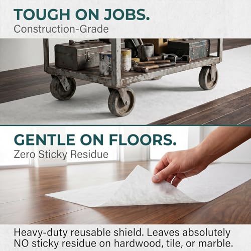 40"x100' Temporary Floor Protection, Self-Adhesive Floor Covering, 333 sqft - size: 40" x 100'