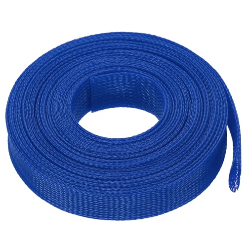 uxcell Expandable Sleeving, 1 1/4-inch 25ft Cable Sleeve, Blue - color: Blue, size: 1 1/4-inch x 25ft