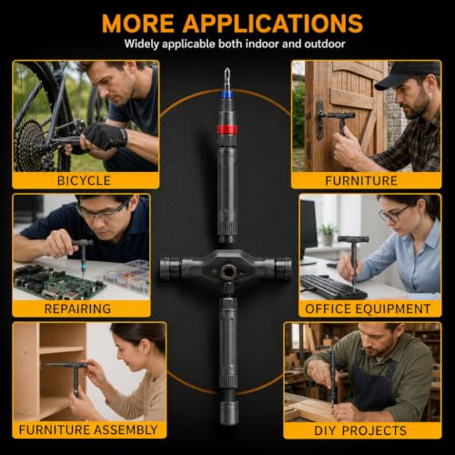 Ratchet Screwdriver Set 66-in-1 Precision Repair Tool Kit with S2 Steel Bits, T-Handle & Wrench Driver, Magnetic Case for Home DIY, Electronics, Appliance Repair - Gift for Men Husband Dad