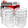 1.6"x1.6" Round Rubber Furniture Caster Cups, 12 PCS Chair Coasters for Carpet - Clear Non Slip Furniture Pads with Grip, Carpet Protector for Furniture Legs - Protect Any Flooring | Clear Carpet Protector for Furniture Legs, Non Slip Furniture Pads for H
