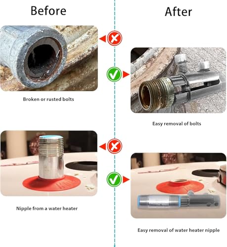 Broken Faucet Removal Tool,Stripped Screw Extractor,Broken Pipe Extractor Tool,Stripped Screw Extractor,For Damaged Faucet Water Pipe Remover (Rotundity) - size: Rotundity