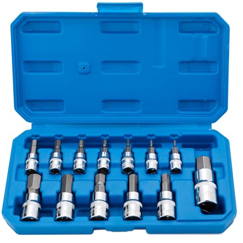 Hex Bit Socket Set, 13-Piece Metric 2mm - 14mm