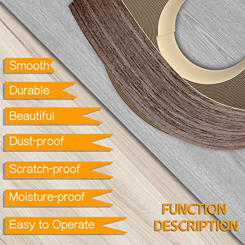 GSCIT Club Walnut Edge Banding, 1 inch x 250ft roll of Veneer Edge Banding Pre-glued Flexible, Real Wood Tape for Cabinet Repair & Furniture - color: S-Walnut, size: 1"x 250ft