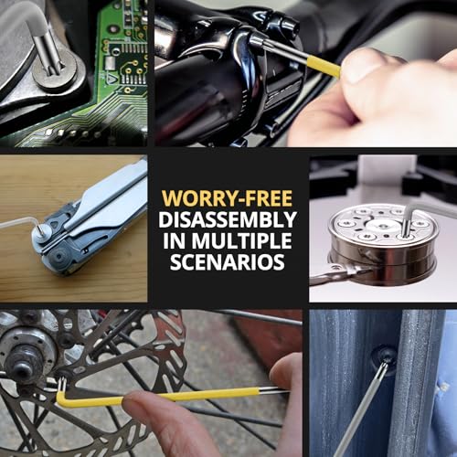 AMTOVL Star Allen Wrench Set, 9PCS Star Key Set, T10-T50, Long Arm - size: 9 PCS STAR SET
