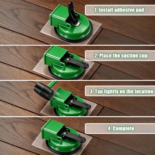 Floor Gap Fixer Tool Heavy Duty Suction Cup for Laminate Vinyl LVP Wood Flooring Gap Repair Kit, with Rubber Mallet & 10 Sticky Pads