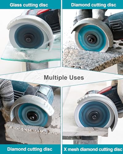 3 Inch Compact Circular Saw Blade Set, Multi-Material Cut for Concrete, Tile, Glass Cutting, 10mm Arbor - 5 Pack - size: Set 5