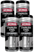 Weiman Stainless Steel Cleaner Wipes (4 Pack) Removes Fingerprints, Residue, Water Marks and Grease from Appliances - Works Great on Refrigerators, Dishwashers, Ovens, and Grills - style: 30 Count (Pack of 4)