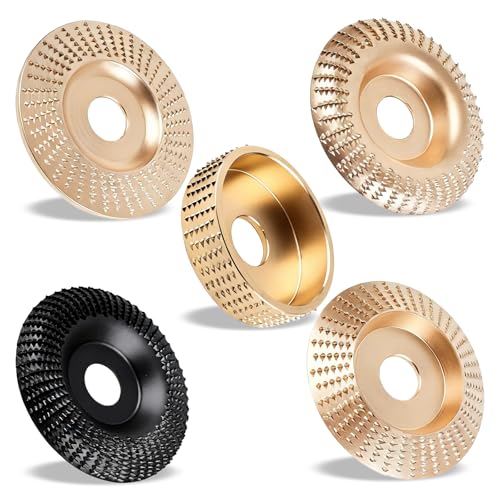 5PCS Angle Grinder Wood Carving Disc Set for 4-1/2 Inch Grinders - color: 5 PCS Grinding Disc