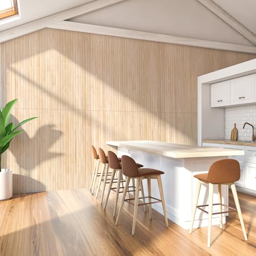 Art3d 48 x 96 in Pole Wrap Natural Bamboo Wall Panel, 1-Pack, Carbonized - color: Carbonized, size: 1-48 inches x 96 inches