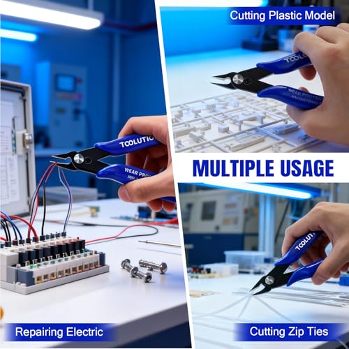 Small Wire Cutters Micro Flush Cutter Snips Zip Tie Cutter-2 Pack - size: 2 Pack