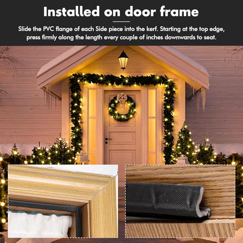 BBTO Weather Stripping Door Window Seal V-Shaped Foam Kerf,90 Feet,Black - color: Black, size: 90 Feet