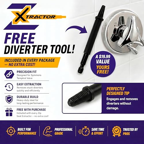 Symmons Temptrol Valves Only - 4-Piece Rebuild Kit | Symmons Seat Removal Tool for Frozen & Stripped Seats. Symmons Temptrol Rebuild Kit, not for Moen or Kohler.