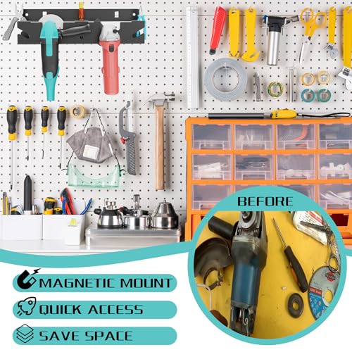 ULIBERMAGNET Angle Grinder Holder, Solid Steel Utility Storage Rack,Heavy Duty Wall Mount Storage Metal Shelf Holder for Angle Grinders, Cutters, Polishers,Screwdriver - style: Angle Grinder Holder