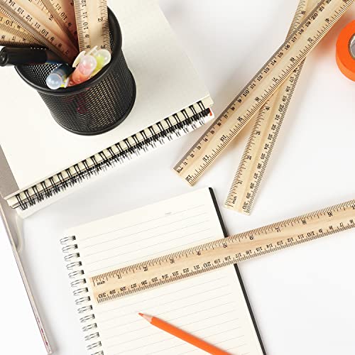 ZZTX 3 Pack Wooden Ruler 12 Inch（30 cm) - color: 3 Pack, 12 Inch