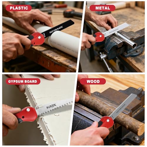 KATA 5-in-1 Folding Hand Saw with 4 Interchangeable Blades in Canvas Bag - color: 5in1