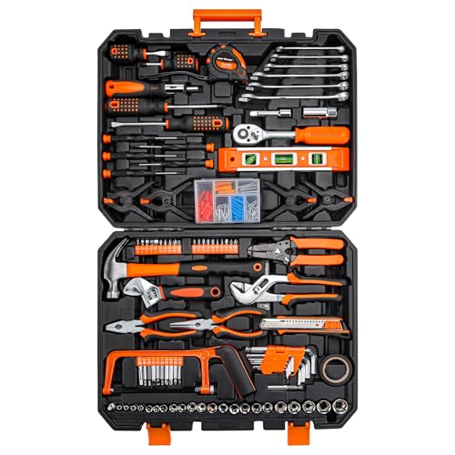 CARTMAN 238-Piece Auto Repair Tool Set, Socket Wrench Kit With Storage Case - color: Orange