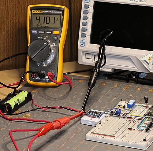 2PCS Multimeter Test Leads Set Electric Wire Piercing Probe Clip, Automotive Insulation Back Probes with 4mm Banana Plug Test Leads for for Diagnostic Electrical Testing